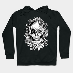 floral skull Hoodie